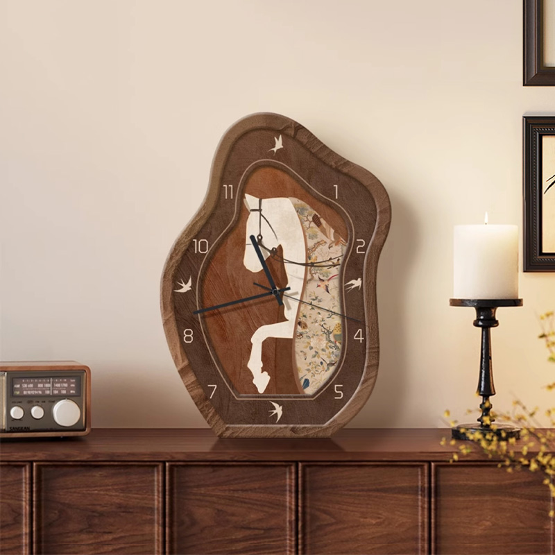 中古风摆件桌面时钟摆台客厅时钟