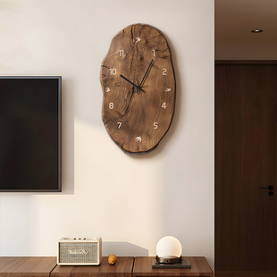 中古风钟表挂钟客厅2026新款创意时钟挂墙艺术高级感复古餐厅挂表