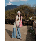 短短假日 度假风镂空花边针织背心裙氛围感吊带连衣裙罩衫 叠穿