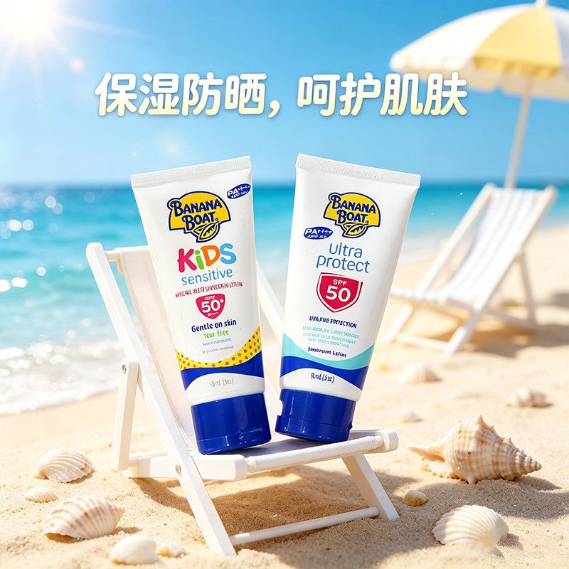 泰国香蕉船户外防晒乳SPF50高倍耐汗长时间出游肌肤防护隔离全身