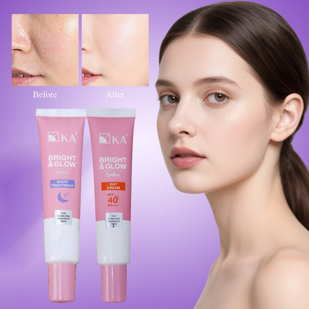 泰国KA Bright & Glow早晚霜日霜防护SPF40+夜间修护淡斑提亮透亮