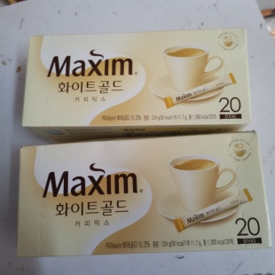 包邮韩国白金麦馨咖啡20条礼盒装 Maxim三合一速溶咖啡粉奶香丝滑