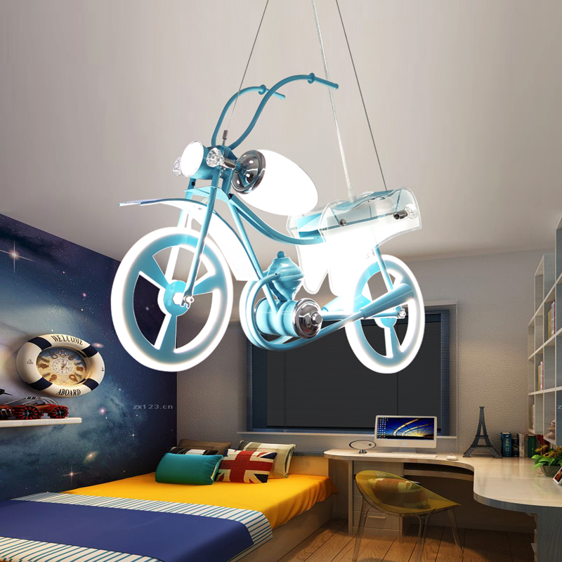 店铺儿童房创意个性摩托车吊灯