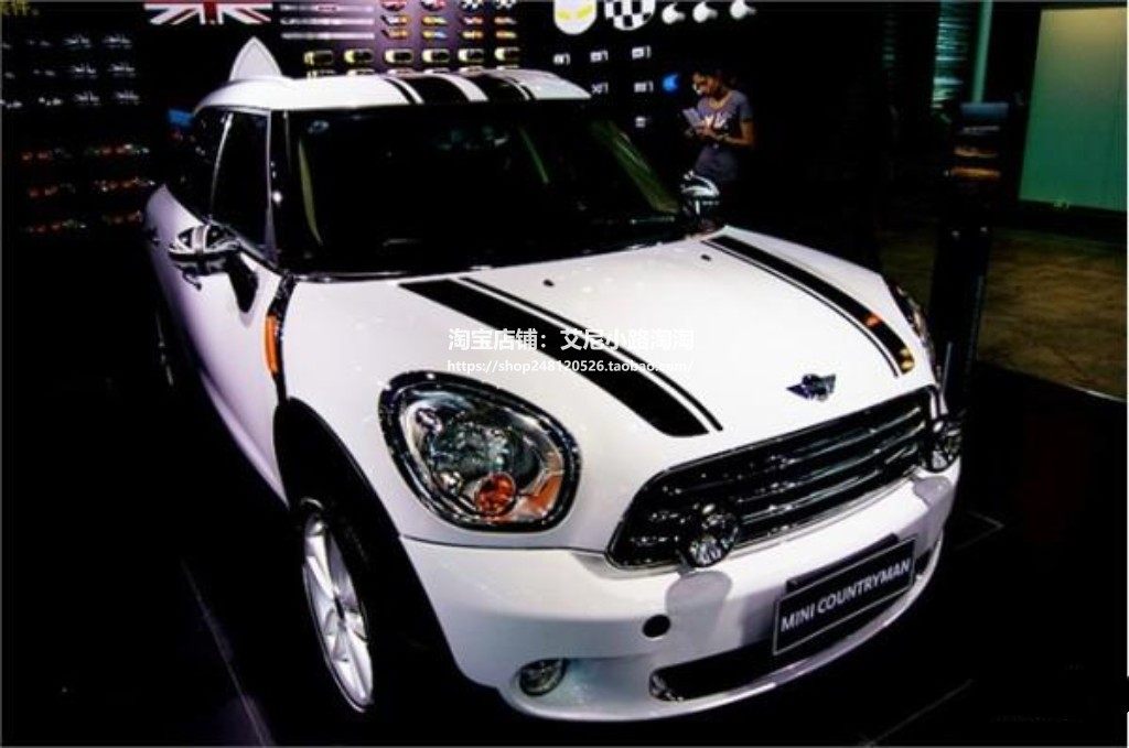 宝马mini countryman fun cooper s all4车顶改装汽车贴纸拉花