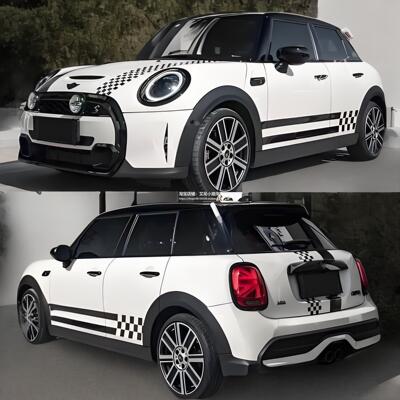 CooperS拉花改装车贴彩条贴纸