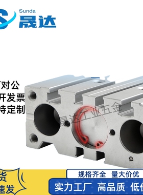 三杆三轴薄型带双导杆导向气缸TCM20X20S 25/30/40/50/60/75/100S