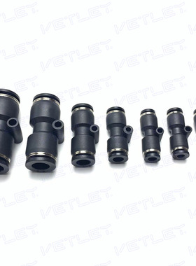 精品高端英制接头PUC直通带耳 1/4,3/8,5/16,1/2,5/32 英寸管接头