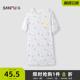 三福春夏季 软绵绵印花抗菌睡裙甜系多巴胺宽松女生家居服睡衣 女款