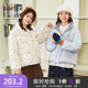 844715 蕾丝杠条棉衣立领宽松棉袄外套女装 三福棉服女2025新款 冬季
