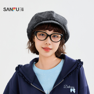 三福日漫少女软檐混款 优雅服饰配件配饰帽子518721 八角帽
