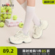 女鞋 休闲潮酷系带流线网孔圆头老爹鞋 855099 春季 三福女运动鞋