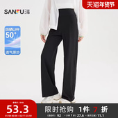 2025新款 松弛黑色鲨鱼裤 秋季 三福休闲裤 时尚 外穿高腰直筒裤 子女装