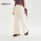 2026夏季 侧边钉珠纽扣腰头直筒裤 裤 三福休闲裤 子女装 521094