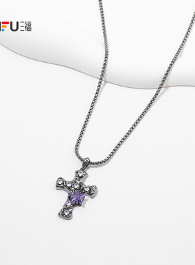 三福中性潮流风范短项链单条 时尚个性首饰配饰链条849674