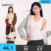 内搭外穿无袖 三福女春季 简约休闲修身 老爹背心 上衣514880 经典