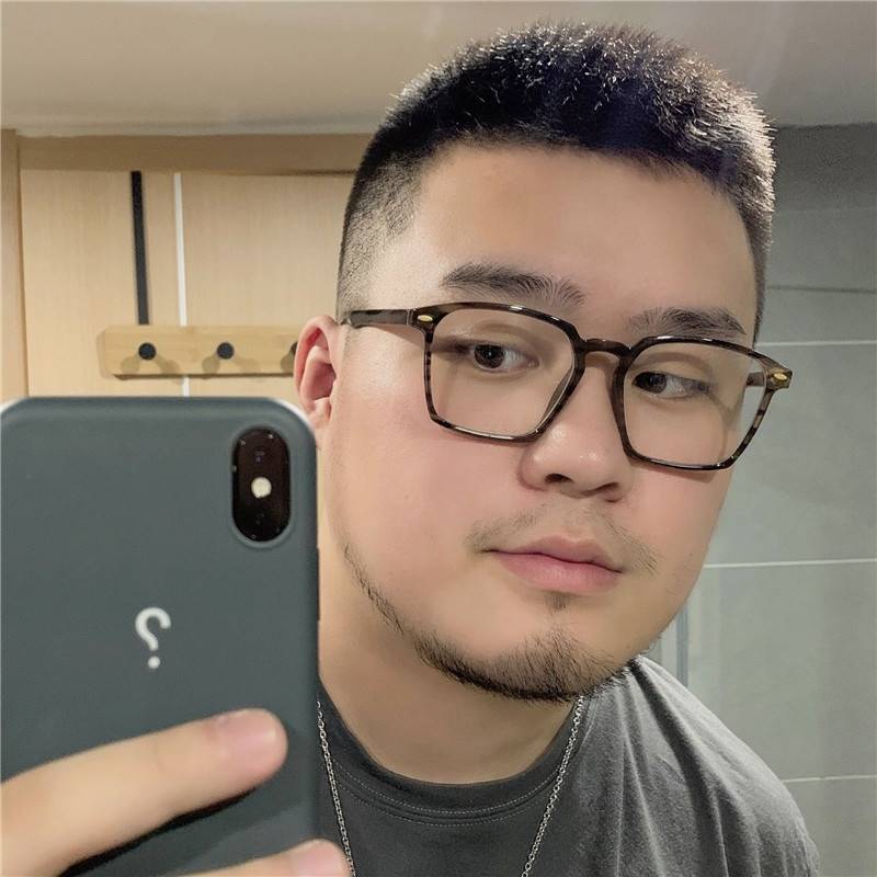 maxb大脸方形眼镜框近视潮男大号胖子大框平光镜防