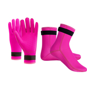 3MM防泼水橡胶潜水袜男女成人儿童防滑防寒冬泳保暖潜水手套套装