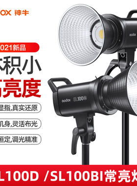 神牛（Godox）SL-100D/Bi补光灯LED摄影灯直播录像100W双色温可调