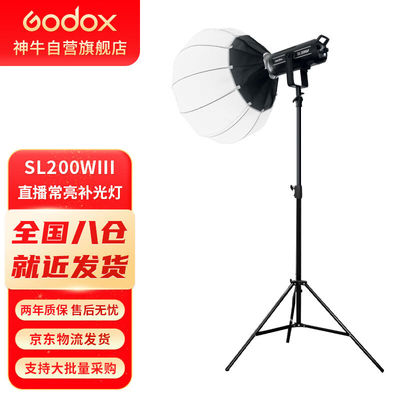 神牛（Godox）补光灯sl200w三代直播补光灯SL200W三代+65cm灯笼罩