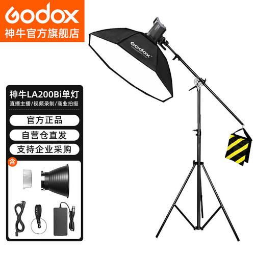 神牛（Godox）LA200Bi摄影灯双色温LED直播补光灯服装人像拍摄常