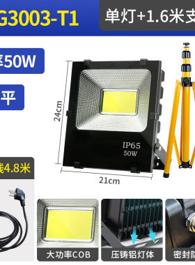 迈思路（MAXLOAD）投光灯led防水户外照明灯移动220V家用超亮大功