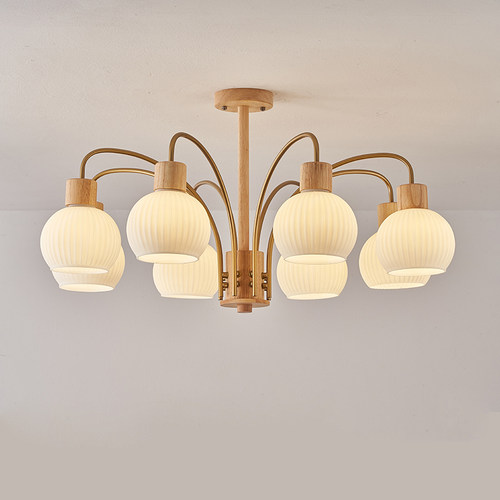 旺胜客厅原木吊灯木艺实木