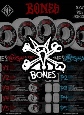 美国进口滑板品牌 BONES STF 100S 动作轮子100A 103A V1V2V3V4V5