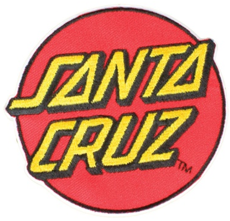 美国进口santa cruz滑板品牌配饰袖标队标领标布制刺绣热熔胶补丁