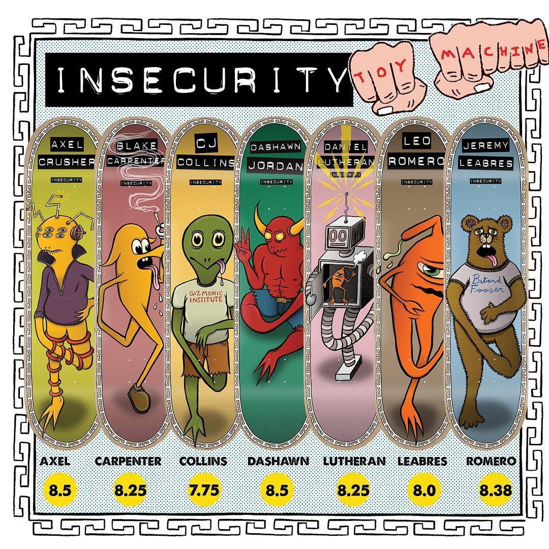 美国进口品牌toy machine team全员亲笔签名专业枫木双翘滑板板面