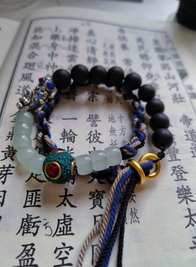 貔貅A级缅甸小叶奇楠降真手串 招财 男女藏式风格