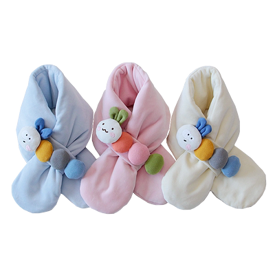 秋冬季宝宝卡通围巾柔软舒适亲肤