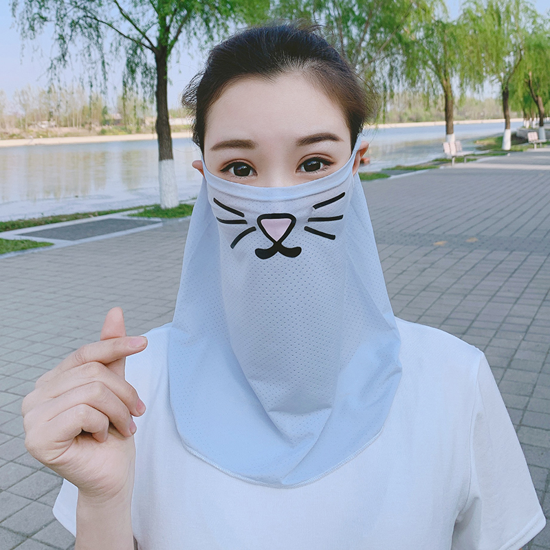 冰感猫咪挂耳围脖透气面罩