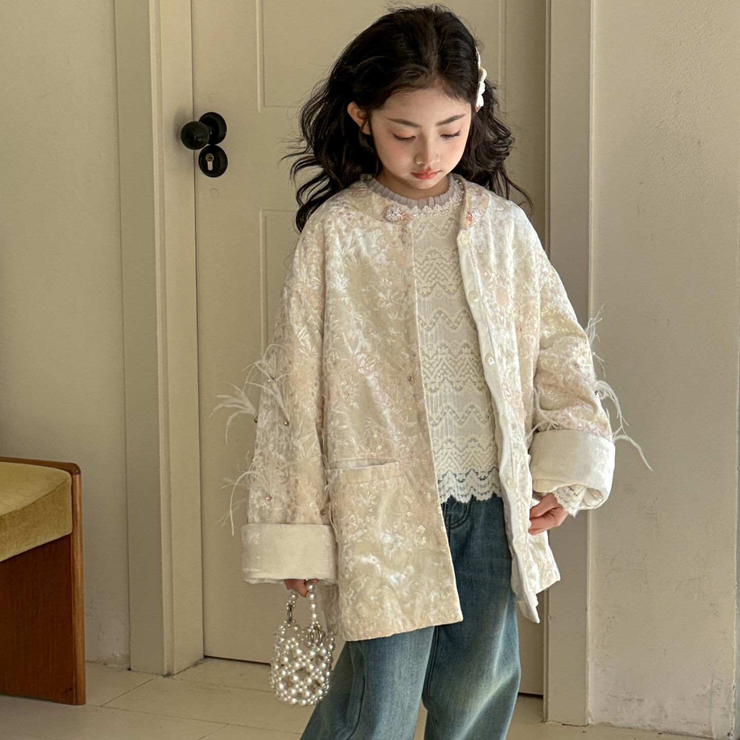 女童新中式国风棉服外套2026新款女大童新年衣服初中生棉衣拜年服,童装/婴儿装/亲子装,棉袄/棉服,淘宝优惠券,粉丝福利购,淘宝优惠卷