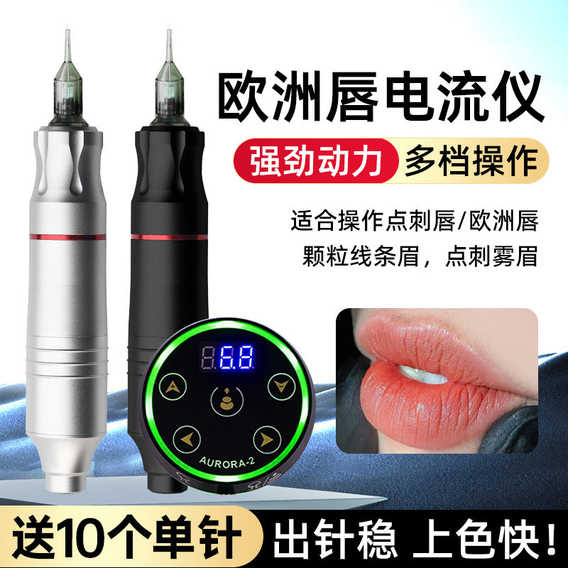 欧洲唇电流仪纹绣颗粒眉雾眉点刺纹眉漂唇小纹身全抛一体机纹身机