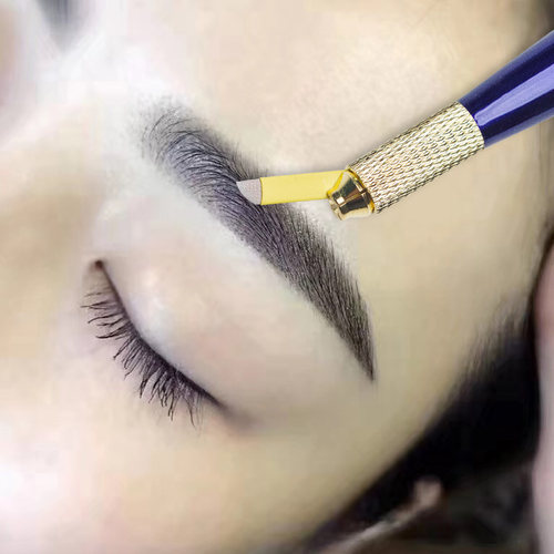 绣线条眉蓝皮刀片手工水雾针