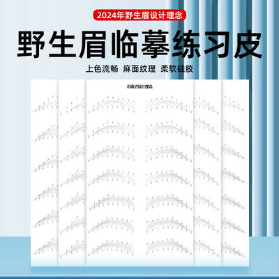 纹绣练习皮野生眉临摹线条眉皮