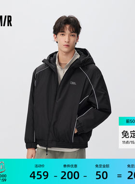 森马时尚联名连帽运动感棉服男装