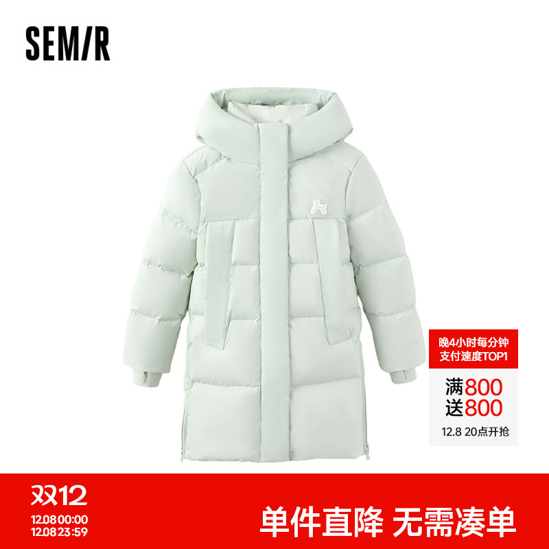 中长款连帽羽绒服，防水防油防污