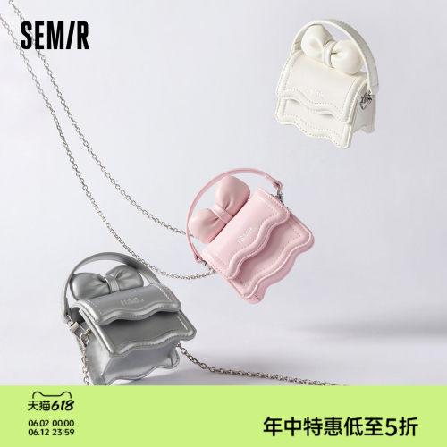森马包包女小方包miu系蝴蝶结