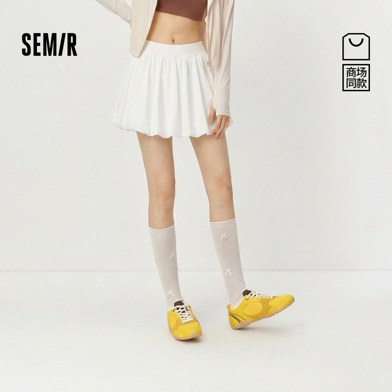 商场同款|森马半身裙女夏吸湿速干凉感短裙2026新款运动风花苞裙