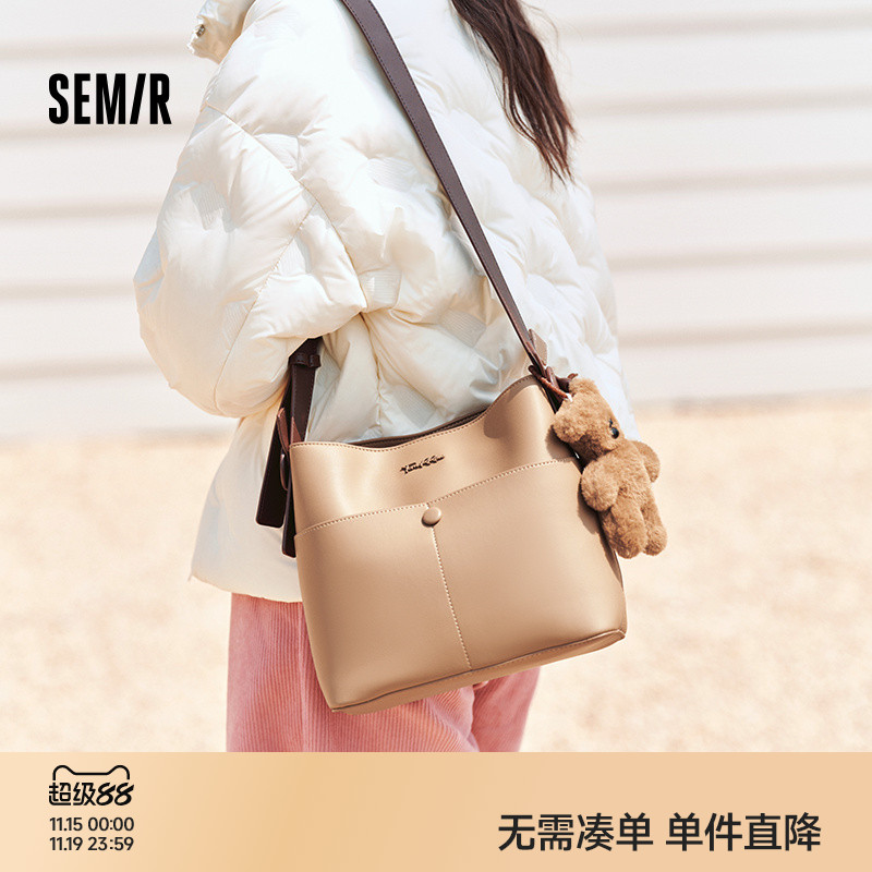 森马包包托特包女复古美拉德单肩斜挎包大容量通勤手提包医生包