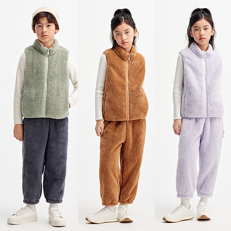 童装2丨森马儿童童装外套秋装摇粒绒夹克马甲纯棉打底印花长袖-TK