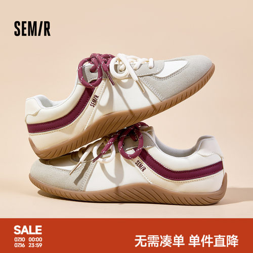 Semir女鞋复古平底时尚德训鞋