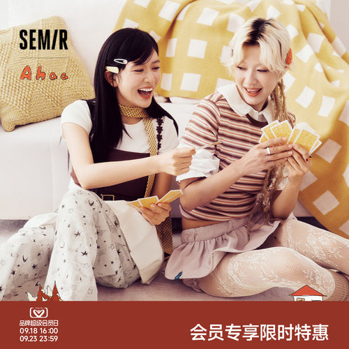 森马XAHAA联名系列短款短袖T恤女
