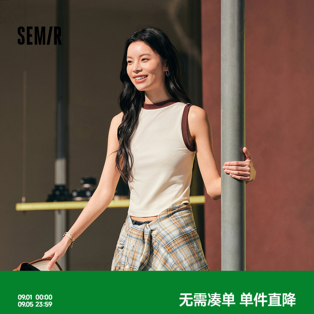 森马修身内搭外穿拼色宽肩背心女图片