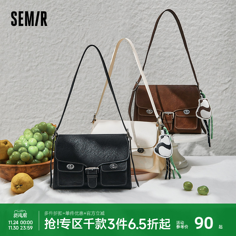 森马包包女剑桥包复古工装