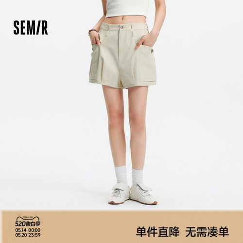森马复古纯棉宽松工装休闲裤女