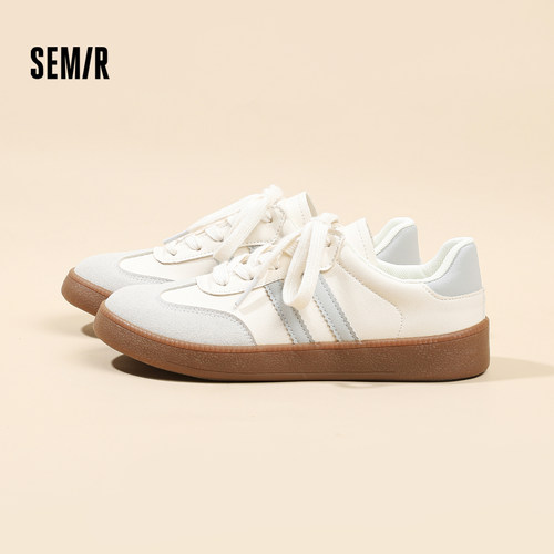 Semir女鞋德训鞋复古厚底白色