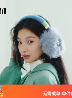 森马罗小黑绣花时尚毛绒耳罩女