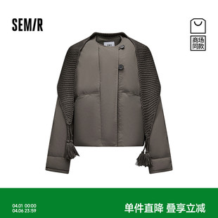 oversize围巾90绒子2025新款 复古衣服 森马羽绒服女冬季 商场同款